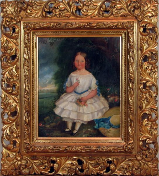 Small Oil on Canvas of Little Girl