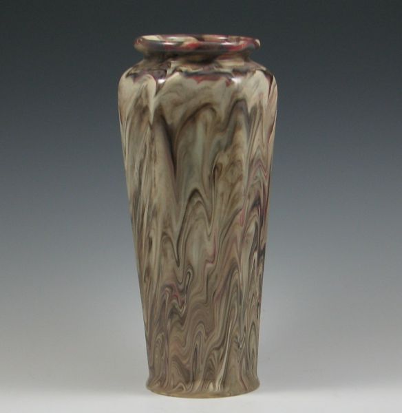 Weller Marbelized Vase marked hand 142e96