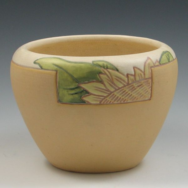 Weller Etched Matte Sunflower Jardiniere