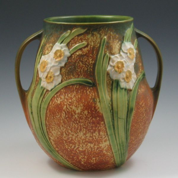 Roseville Jonquil Handled Vase