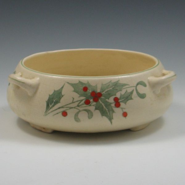 Roseville Creamware Holly Bowl 142f1f