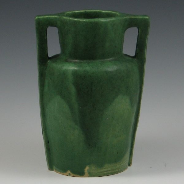 Hatch Handled Vase marked (hand