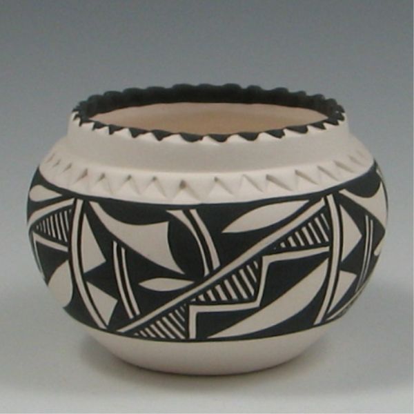 Acoma Bowl by Pauline Abeita marked