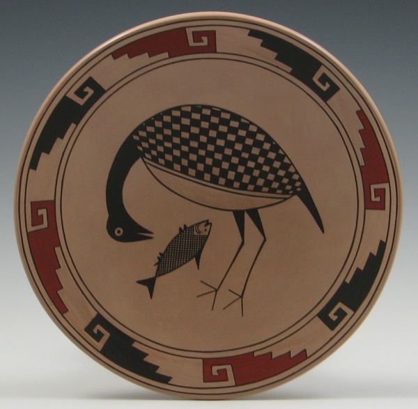 Mata Ortiz Bird Fish Effigy Plate 143015