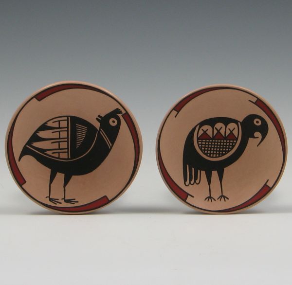 Mata Ortiz Quail and Macaw Plates 14300f