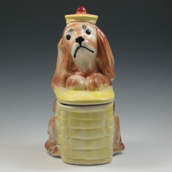 Dog with Basket Cookie Jar unmarked