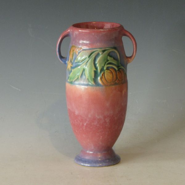 Roseville Baneda 588-6 vase in plum.