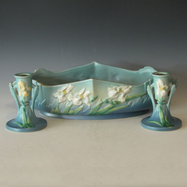 Roseville Iris console set including