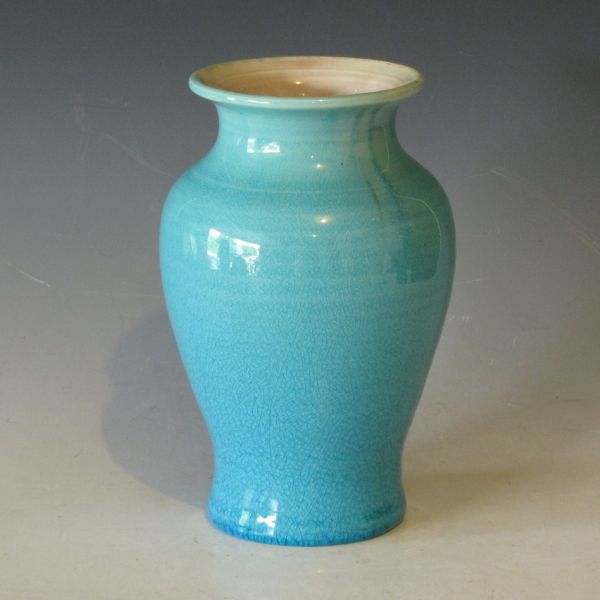 Pisgah Forest vase with turquoise gloss