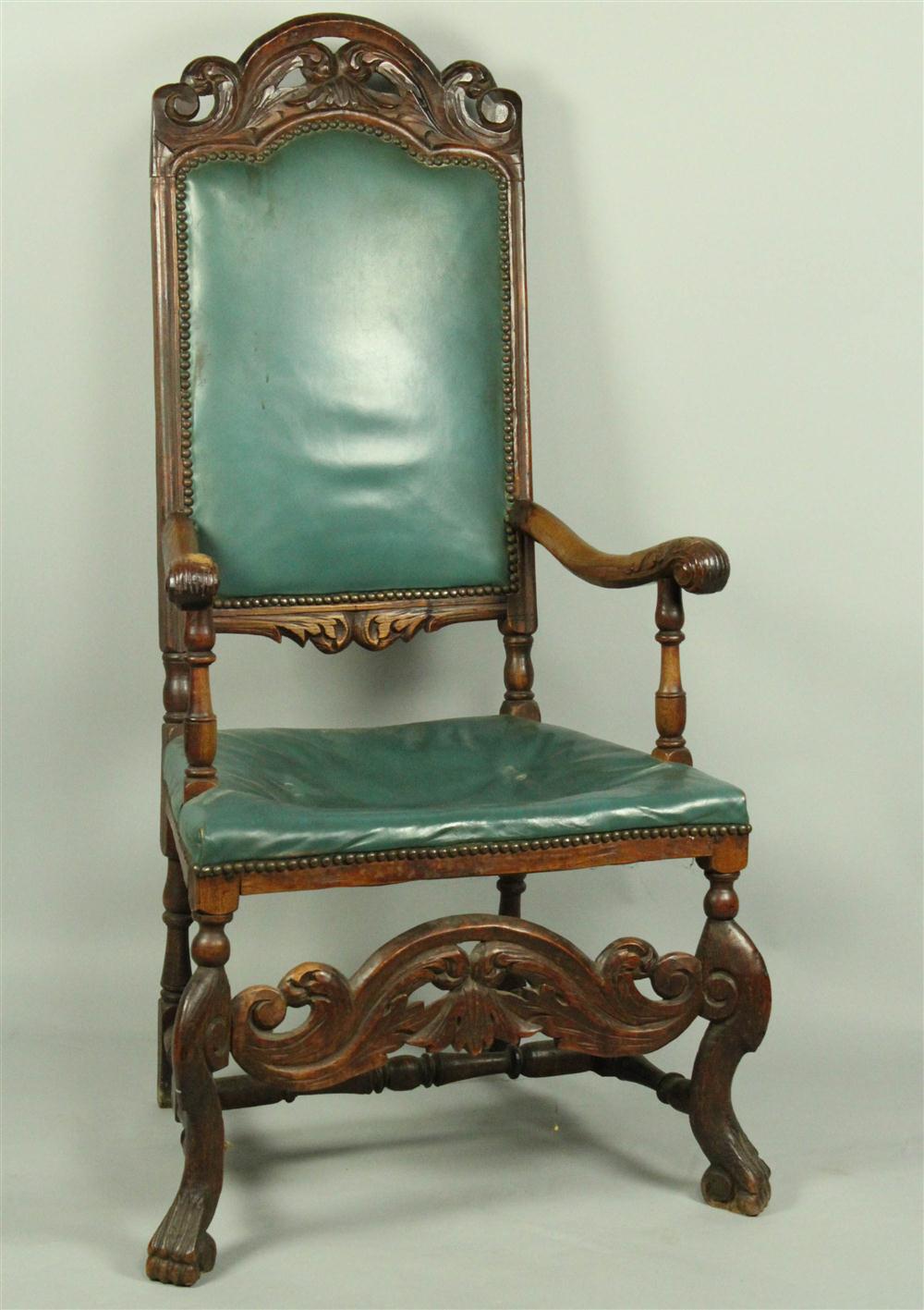 BAROQUE STYLE OAK ARM CHAIR WITH 145af3