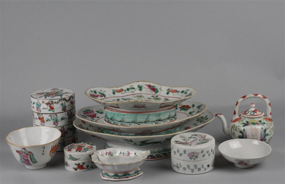 GROUP OF CHINESE TABLE WARES 19TH 145b06