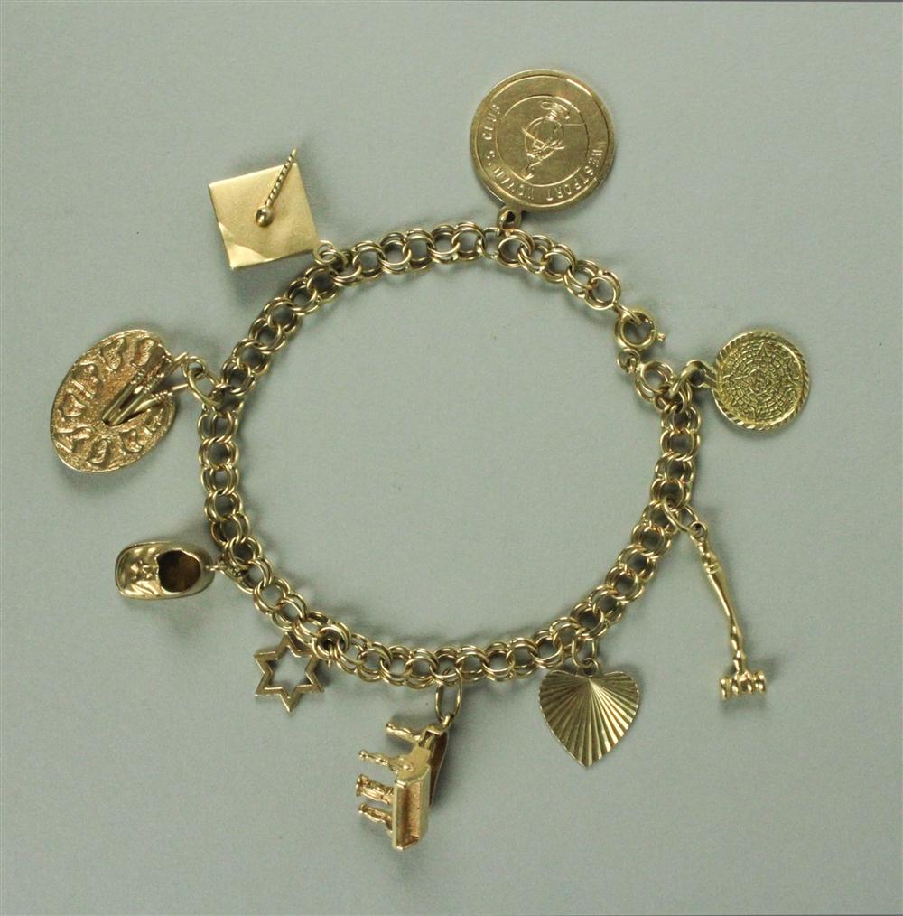 PETITE GOLD CHARM BRACELET with 145b72