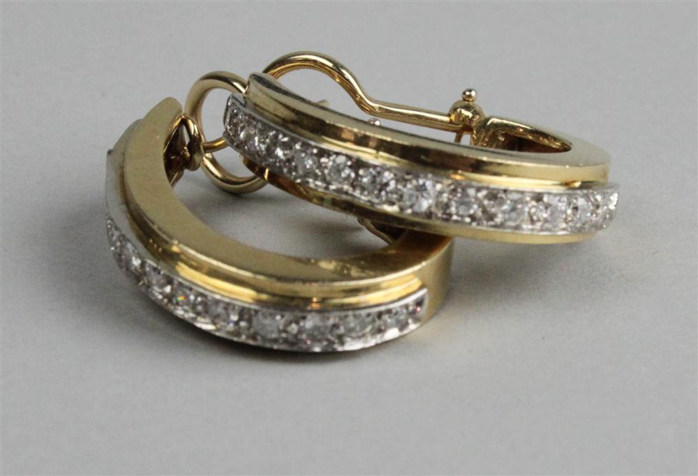 PAIR OF LADY'S 18K YELLOW GOLD