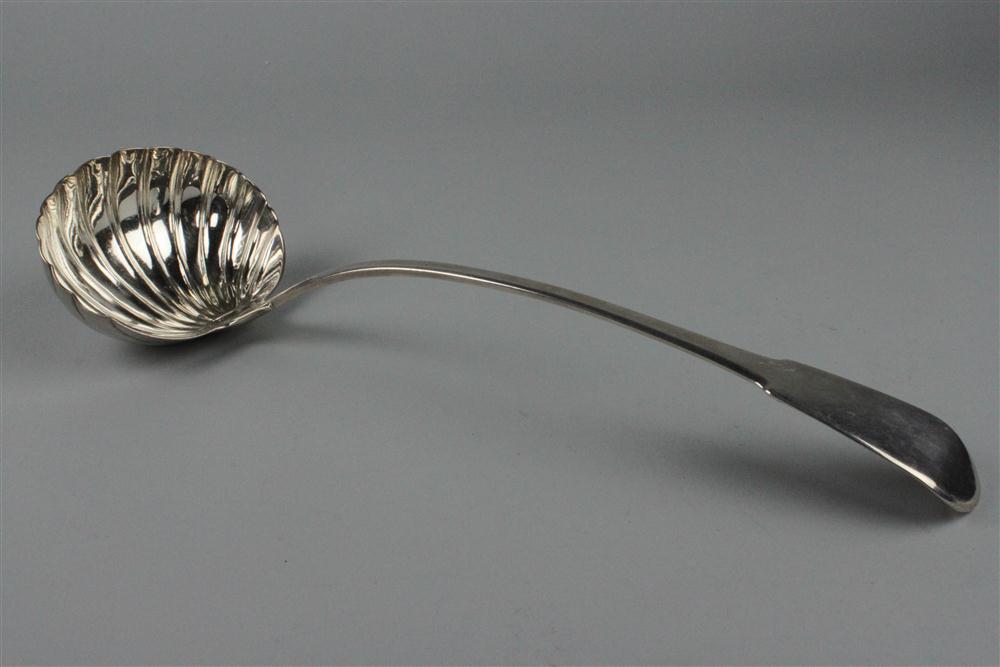 GEORGE III SILVER LADLE WITH SHELL FORM 145b95