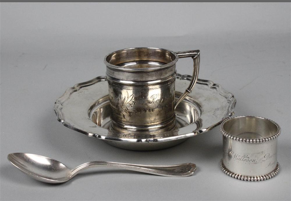 GROUP OF FOUR AMERICAN SILVER ITEMS