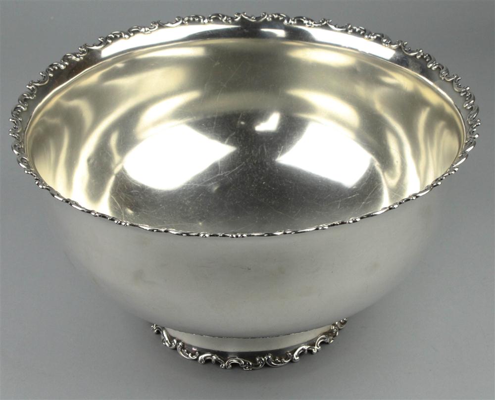 WHITING SILVER FOOTED PUNCH BOWL