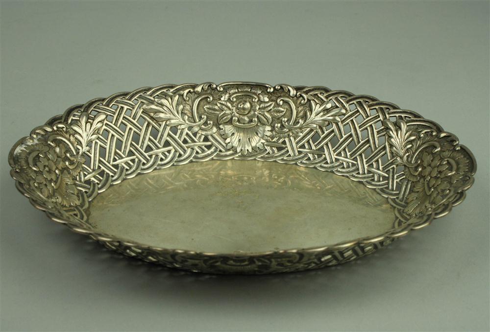 GORHAM SILVER RETICULATED OVAL 145bcd
