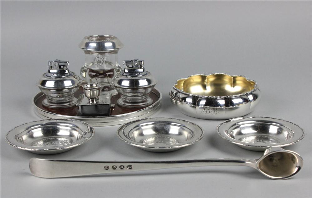 GROUP OF SILVER AND SILVER MOUNTED ACCESSORIES