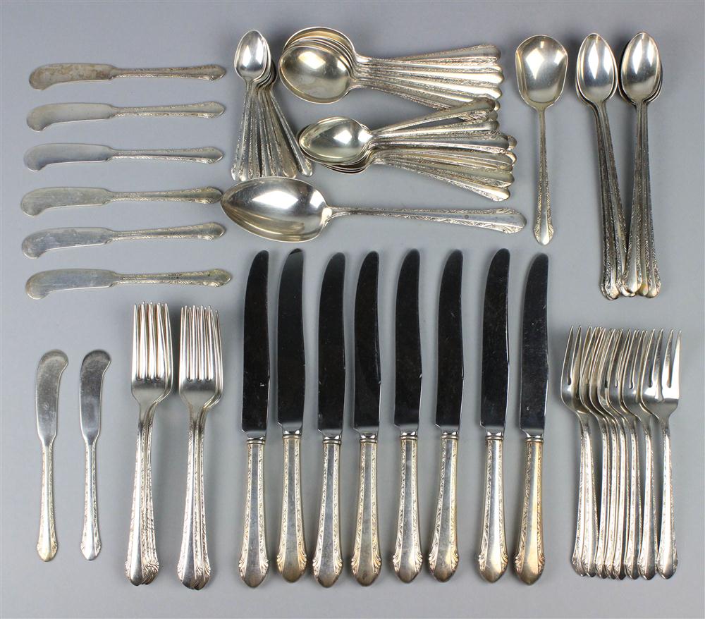 PART STERLING SILVER FLATWARE SERVICE 145bf2