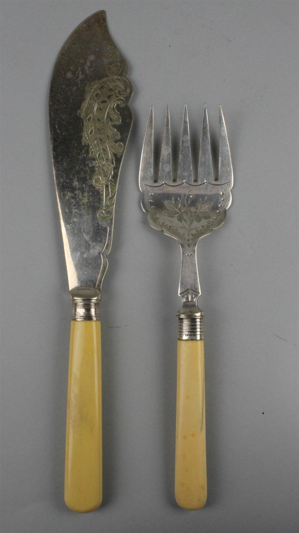 W & HST PLATE TWO PIECE FISH SET