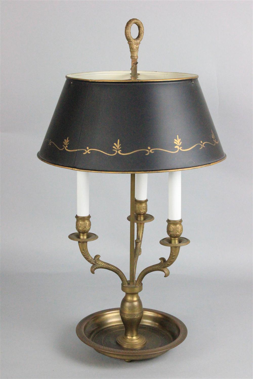 BRASS FRENCH STYLE BOUILLOTE THREE-LIGHT