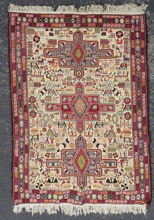 MODERN PERSIAN HAND EMBROIDERED 145c88