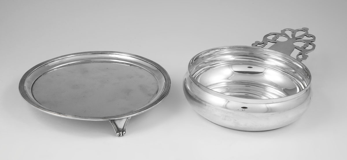 TIFFANY STERLING PORRINGER AND FOOTED