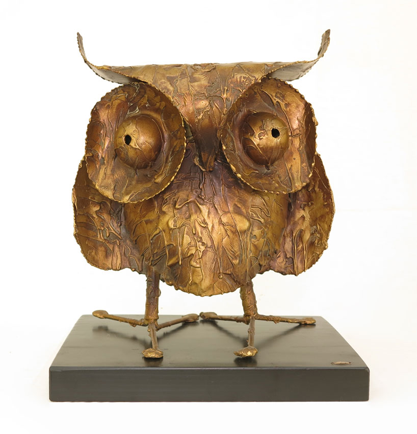 CURTIS JERE OWL SCULPTURE: Signed