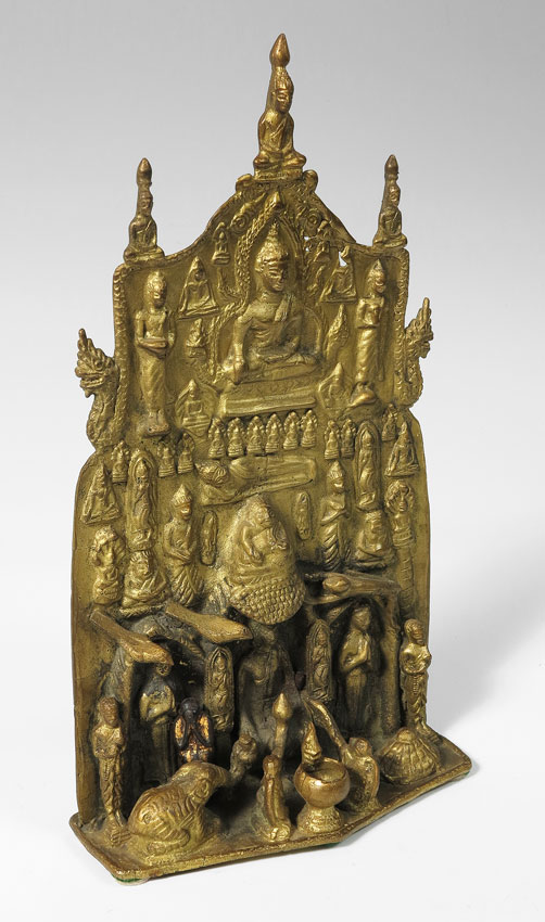 CAST BRONZE HINDU ALTER Cast with 145cc1