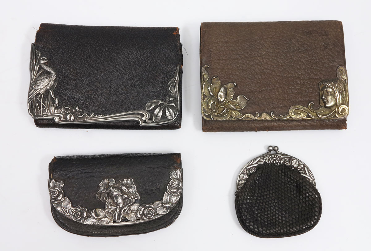 ART NOUVEAU STERLING SILVER PURSES 145d52