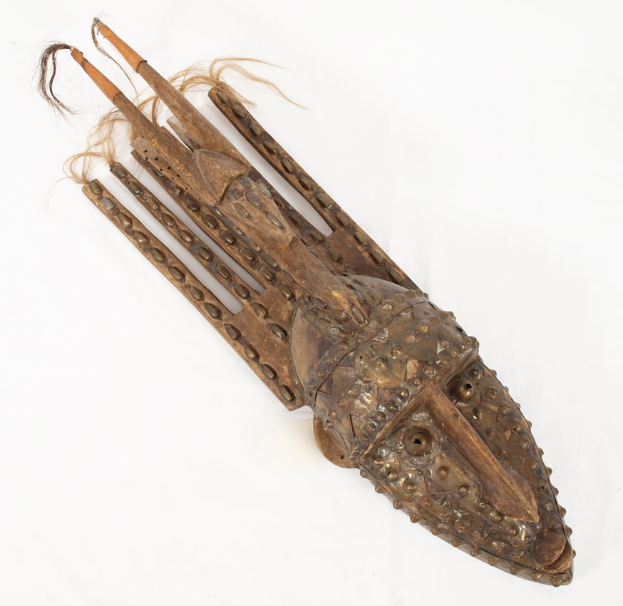 CARVED AFRICAN CHIWARA MALI MASK: