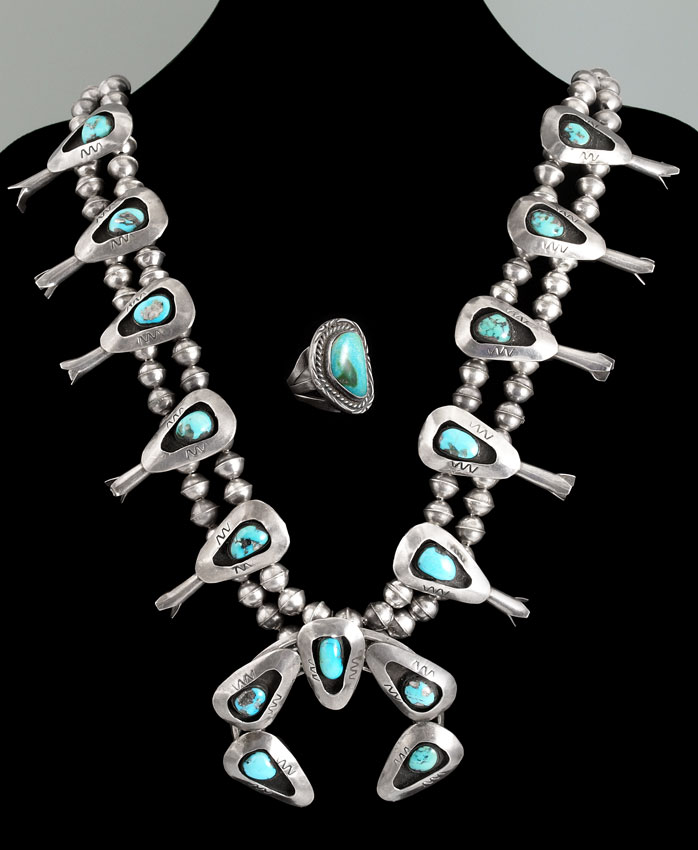NATIVE AMERICAN SILVER AND TURQUOISE 145def