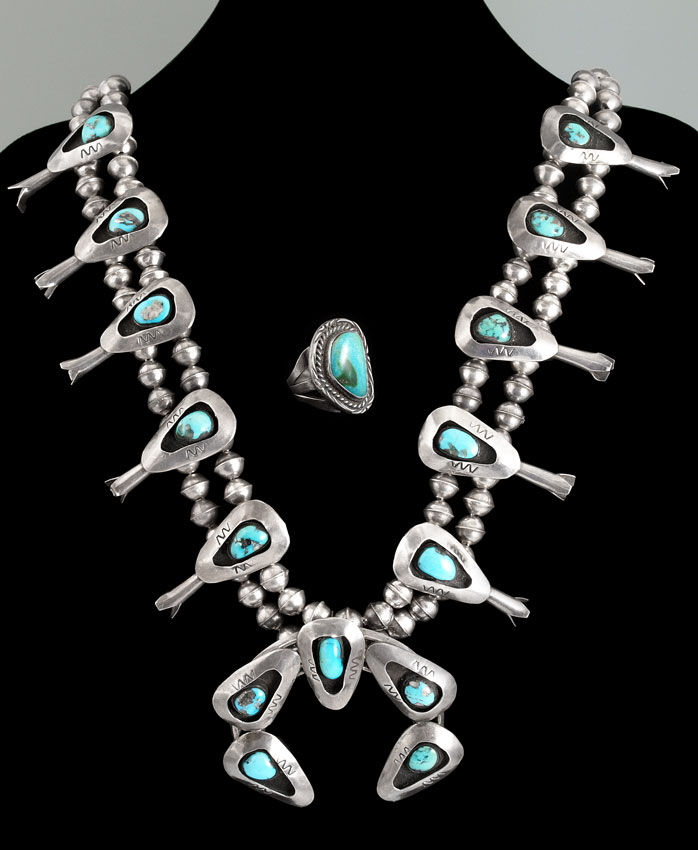 NATIVE AMERICAN SILVER AND TURQUOISE