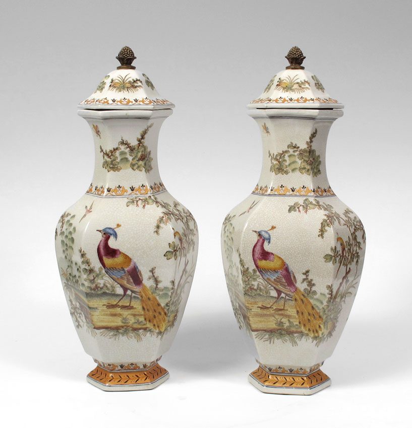 PAIR MODERN CHINESE CRACKLE GLAZE