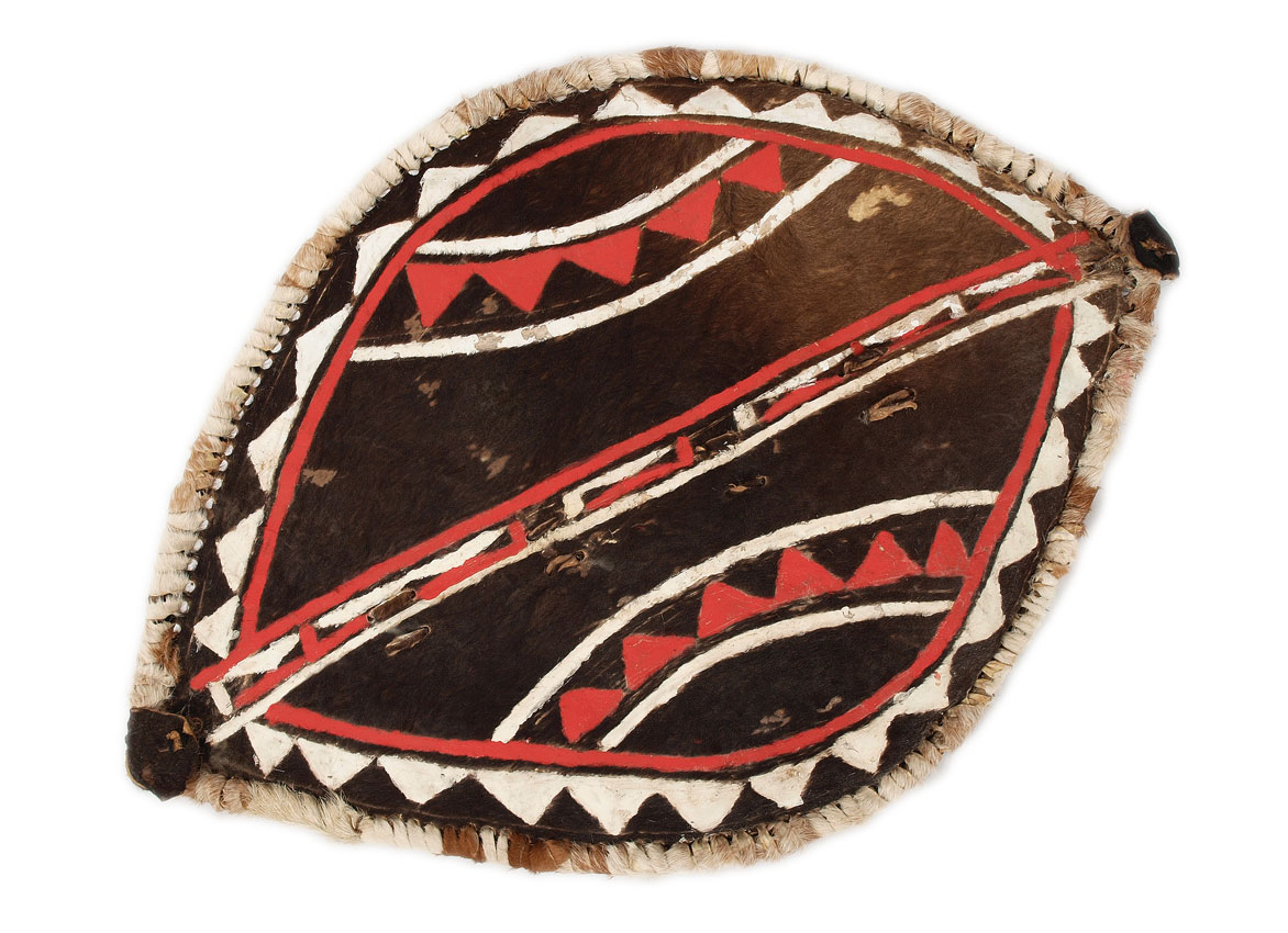 AFRICAN MASAI SHIELD: 31'' x 1