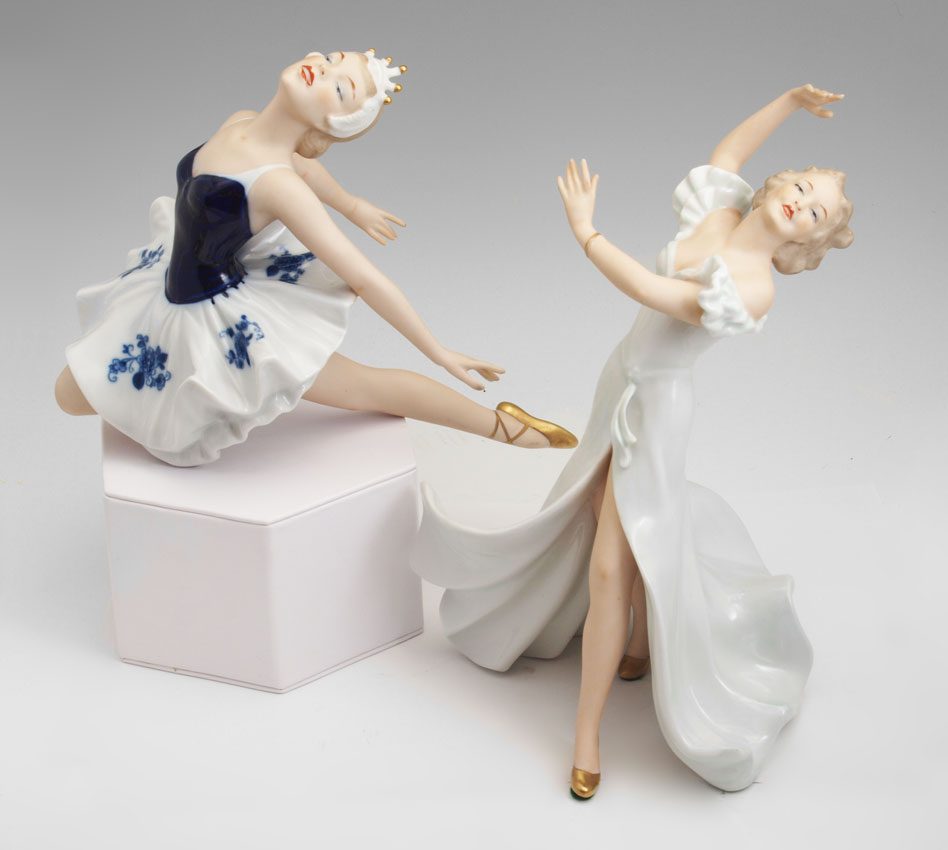 TWO WALLENDORF PORCELAIN FIGURINES: