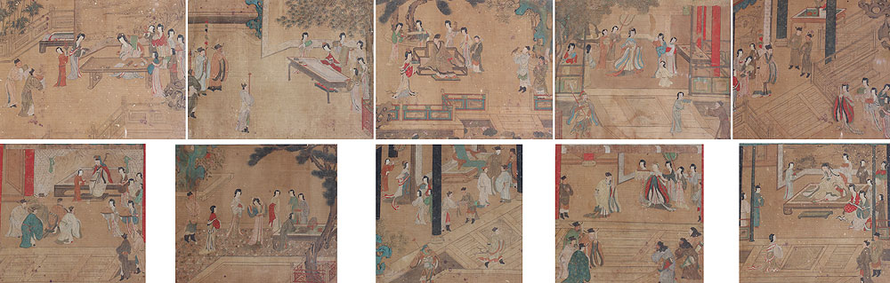 10 EARLY CHINESE PAINTINGS Depicting 145ea9