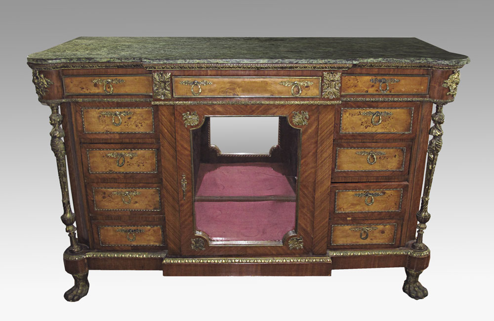 FRENCH STYLE GREEN MARBLE TOP ORMOLU 145ed7