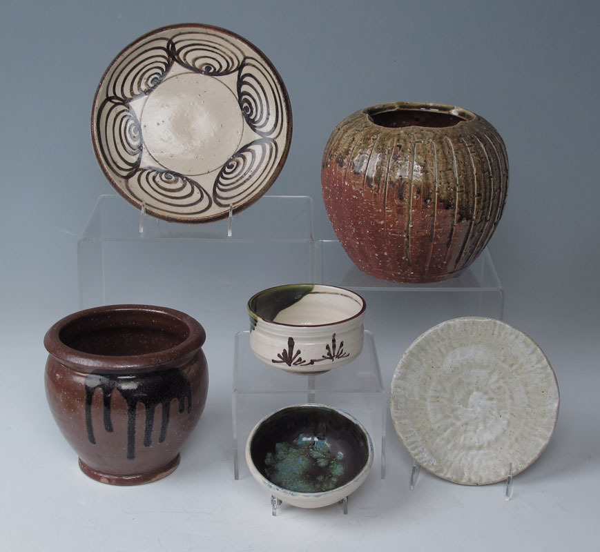 6 PC CONTEMPORARY JAPANESE POTTERY  145f4c