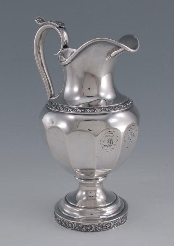 LINCOLN AND FOSS COIN SILVER PITCHER  145f98