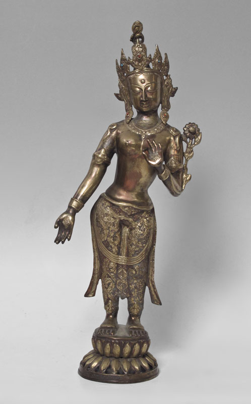 THAI BRONZE RELIGIOUS IDOL SCULPTURE  145fb0