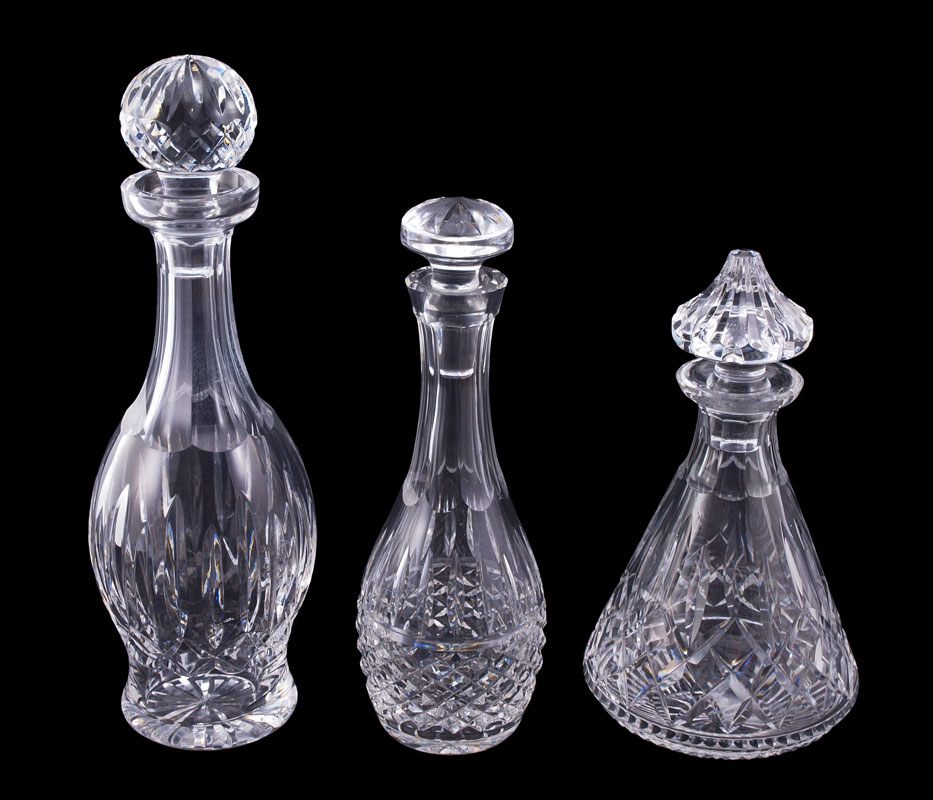 3 WATERFORD CRYSTAL DECANTERS  145fde