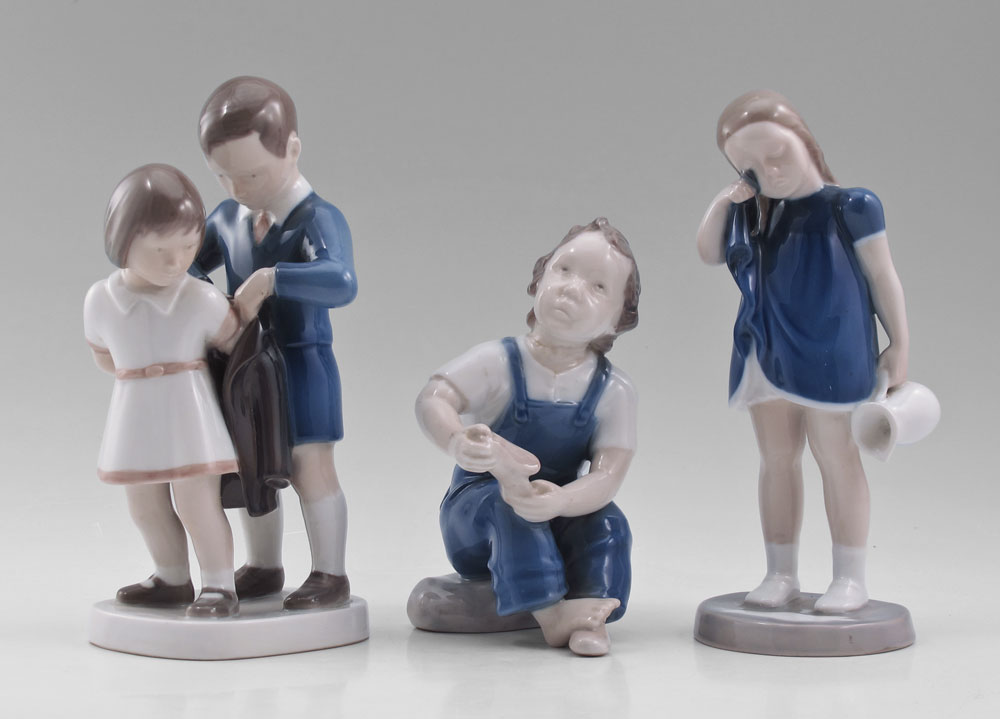 3 BING GRONDAHL PORCELAIN FIGURINES  14600b