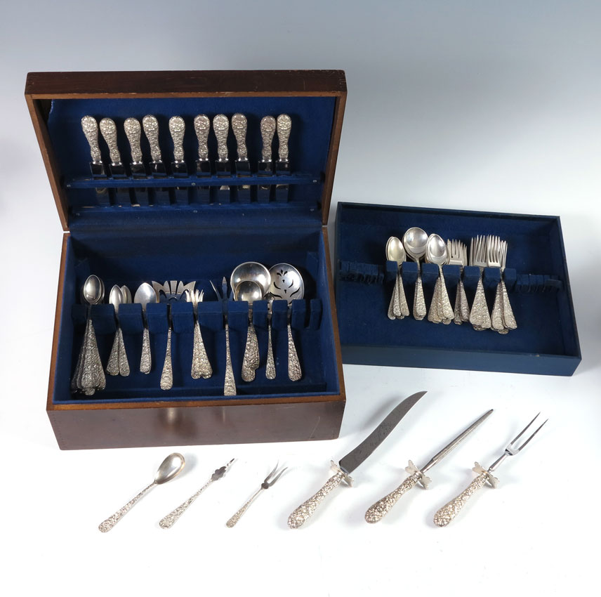 STIEFF ROSE STERLING FLATWARE SERVICE  146075