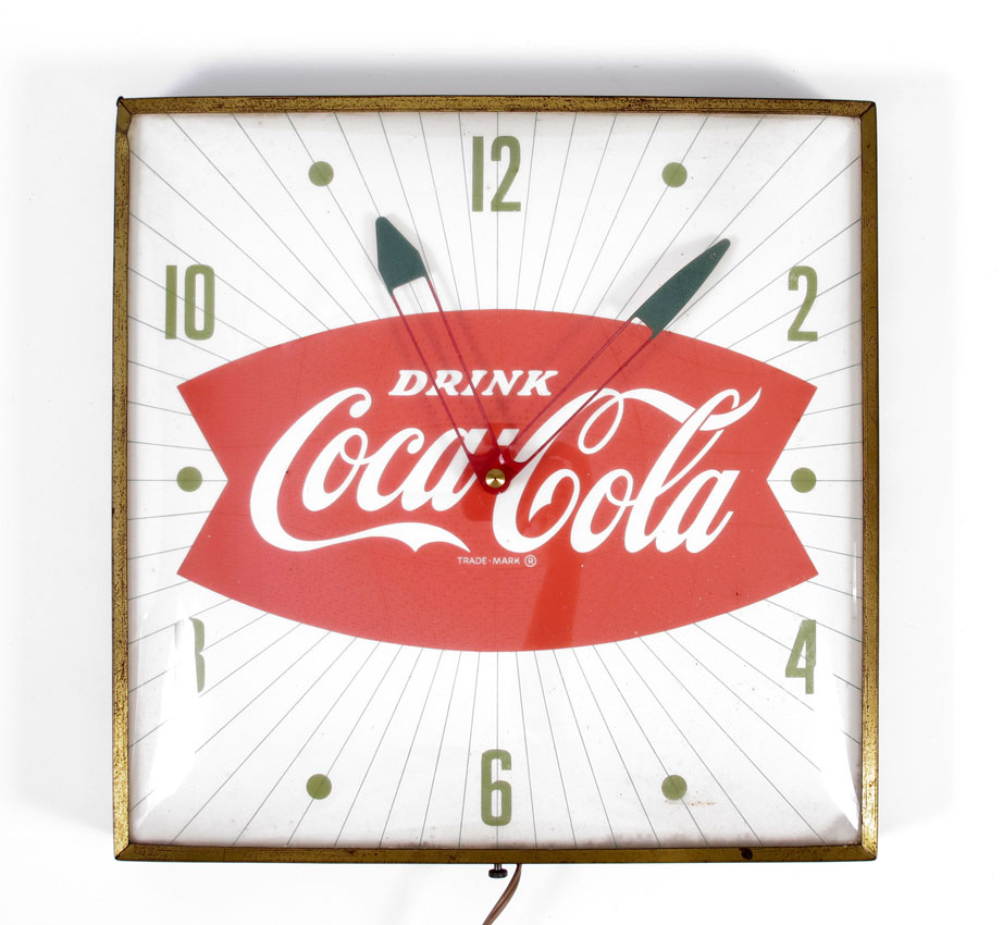 1950S PAM COCA COLA ADVERTISING CLOCK: