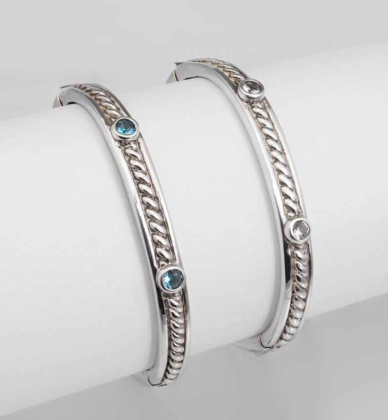 TWO JUDITH RIPKA STERLING BRACELETS  146159