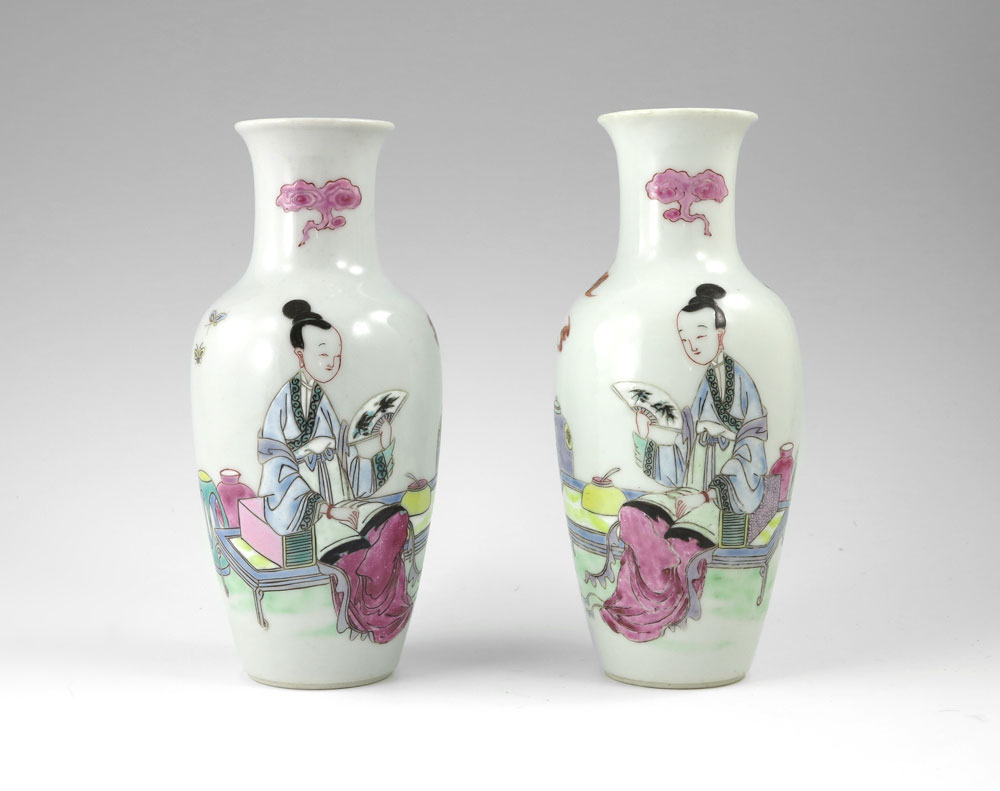 PAIR CHINESE MIRROR IMAGE FAMILLE 146189