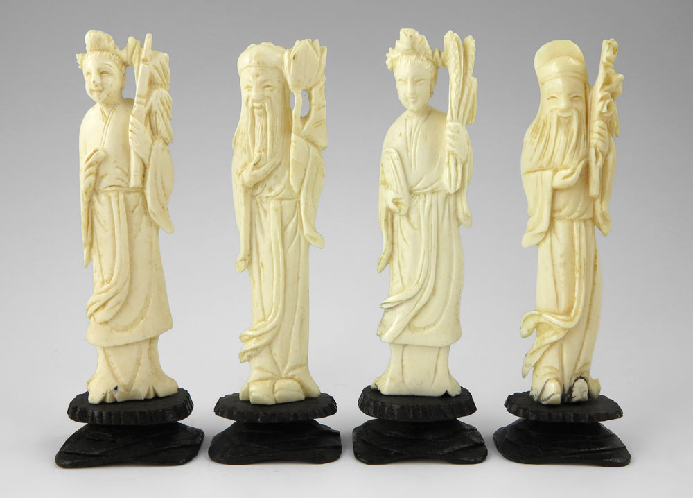 CHINESE CARVED IVORY 4 SEASONS 146194