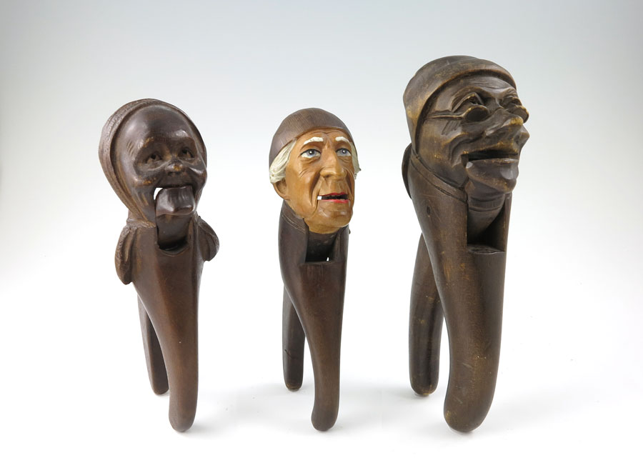 3 PIECE BLACK FOREST CARVED FIGURAL