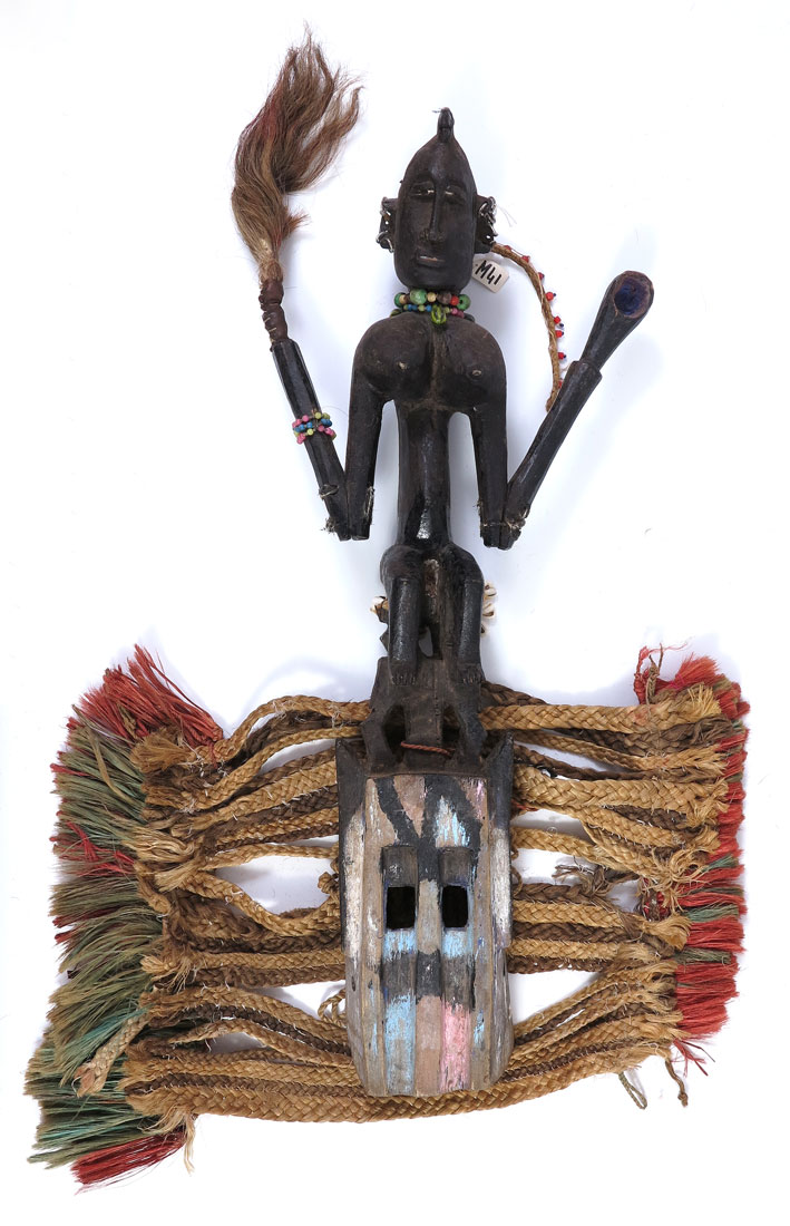 CARVED AFRICAN DOGON SATIMBE MASK 1461e3